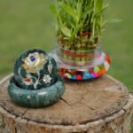 Handcrafted Marble Inlay Coaster Set