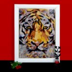 Handcrafted Marble Inlay Wall Panel - Royal Tiger