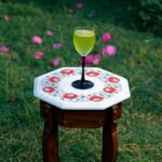 Octagonal White Marble Inlay Plate - Image 3
