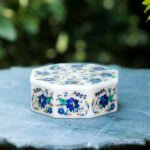 Handcrafted White Marble Octagonal Jewelry Box