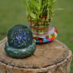 Handcrafted Green Marble Inlay Coasters
