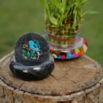 Handcrafted Black Marble Inlay Bird Coaster