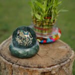 Handcrafted Green Marble Inlay Elephant Coaster