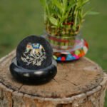 Handcrafted Black Marble Inlay Elephant Coaster Set