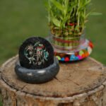 Handcrafted Black Marble Inlay Coaster Set