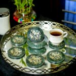 Handcrafted Green Marble Inlay Elephant Coaster - Image 3