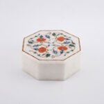 Handcrafted White Marble Octagonal Jewelry Box - Image 2
