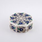 Handcrafted White Marble Octagonal Jewelry Box - Image 2