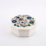 Handcrafted White Marble Octagonal Jewelry Box - Image 2