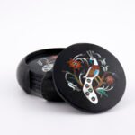 Handcrafted Black Marble Inlay Peacock Coasters - Image 3