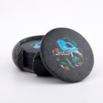 Handcrafted Black Marble Inlay Bird Coaster - Image 3