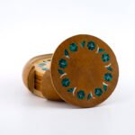 Handcrafted Brown Marble Inlay Coaster Set - Image 2