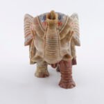 Handcrafted Brown Marble Inlay Elephant - Image 5