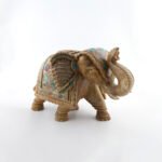 Handcrafted Brown Marble Elephant - Image 5