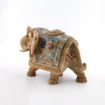 Handcrafted Brown Marble Elephant - Image 3