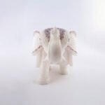 Handcrafted White Marble Inlay Elephant - Image 5