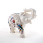 Handcrafted Marble Inlay Elephant Figurine - Image 4