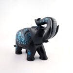 Handcrafted Black Marble Elephant Figurine - Image 4