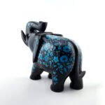 Handcrafted Black Marble Elephant Figurine - Image 3
