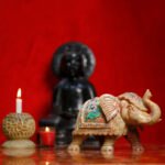 Handcrafted Brown Marble Inlay Elephant