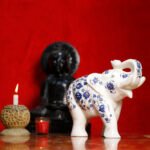 Handcrafted White Marble Elephant