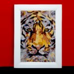 Handcrafted Marble Inlay Wall Panel - Royal Tiger - Image 2