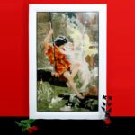 Handcrafted Marble Inlay Swing Couple Wall Art
