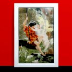Handcrafted Marble Inlay Swing Couple Wall Art - Image 2