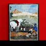 Handcrafted Marble Inlay Wall Art Painting - Image 2