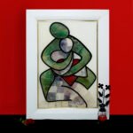 Abstract Mother & Child Marble Inlay Wall Art