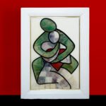 Abstract Mother & Child Marble Inlay Wall Art - Image 2