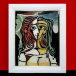 Handcrafted Abstract Face Marble Inlay Wall Art - Image 2