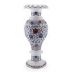 Handcrafted White Marble Inlay Flower Vase - Image 2