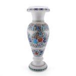 Handcrafted White Marble Inlay Flower Vase - Image 2