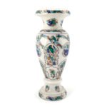 Handcrafted White Marble Inlay Flower Vase - Image 2