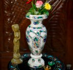 Handcrafted White Marble Inlay Flower Vase
