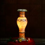 Handcrafted Marble Inlay Illuminated Vase - Image 3