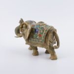 Handcrafted Stone Elephant Figurine with Semi-Precious Stone Inlay | Traditional Indian Decorative Sculpture - Image 2