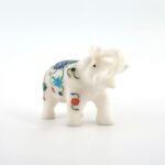 Handcrafted Marble Elephant Figurine with Semi-Precious Stone Inlay – Traditional Indian Pietra Dura Art - Image 2