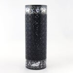 Handcrafted Black Marble Jali Flower Vase with Semi-Precious Stone Inlay | Luxury Mughal Art Decorative Vase - Image 2