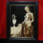 Handcrafted Marble Inlay Figurative Wall Art with Semi-Precious Stones | Luxury Pietra Dura Stone Painting - Image 2