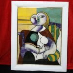 Handcrafted Marble Inlay Abstract Figurative Wall Art with Semi-Precious Stones | Luxury Pietra Dura Stone Painting - Image 2