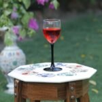 Handcrafted Marble Inlay Side Table with Semi-Precious Stones | Octagonal Pietra Dura Accent Table for Home Décor - Image 2