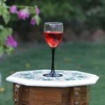 Handcrafted Octagonal Marble Inlay Side Table with Semi-Precious Stones | Pietra Dura Floral Design Stool - Image 2