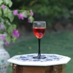 Handcrafted Octagonal Marble Inlay Table Top with Semi-Precious Stones | Red Floral Pietra Dura Design - Image 2