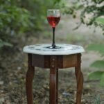 Handcrafted Octagonal White Marble Inlay Table Top with Semi-Precious Stones | Floral Pietra Dura Marble Table - Image 2