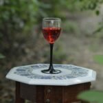 Handcrafted Octagonal White Marble Inlay Table Top with Lapis Lazuli | Blue Floral Pietra Dura Marble Table - Image 2