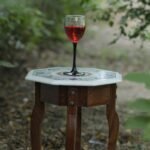 Handcrafted Octagonal White Marble Inlay Table Top with Semi-Precious Stones | Sunburst Floral Pietra Dura Marble Table - Image 2