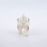 Handcrafted Marble Elephant Figurine with Semi-Precious Stone Inlay – Traditional Indian Pietra Dura Art - Image 3