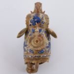 Handcrafted Marble Elephant Figurine with Blue Lapis Lazuli Floral Inlay | Semi-Precious Stone Home Décor Showpiece - Image 3